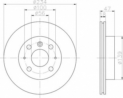 HELLA PAGID 8dd355104841 -  Тормозной диск